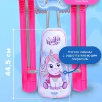 Снегокат &laquo;Тимка спорт 1+&raquo; с единорогом, голубой, розовый, ТС1-М/ЕР Nika Kids