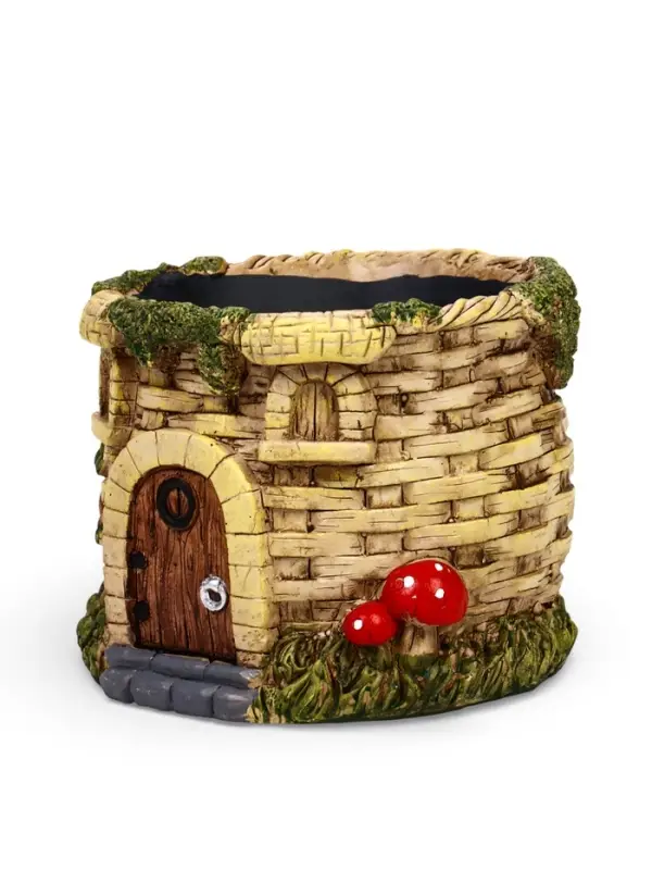 Декоративный горшок для цветов &laquo;Замок&raquo;, 14&times;14&times;11 см, керамический, Greengo