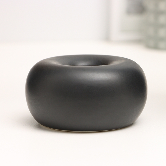 Подсвечник Подсвечник "Эдвард" черный глянец, 4х7х7см