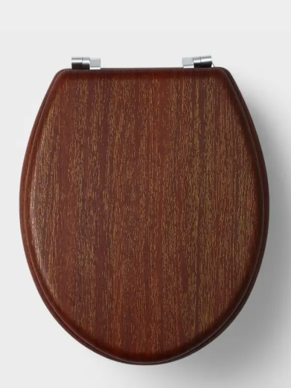 Сиденье для унитаза с крышкой &laquo;Натуральное дерево&raquo;, 45&times;35 см, цвет орех