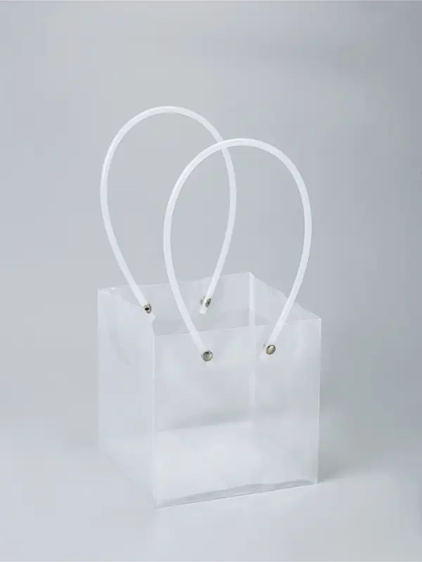 Пакет подарочный с квадратным дном, прозрачный, 13&times;13&times;13 см