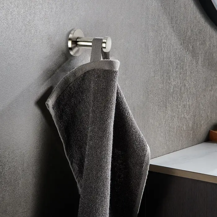 Крючок мебельный ТУНДРА TKO010, однорожковый, 16&times;50 мм, нержавеющая сталь, 10 шт.