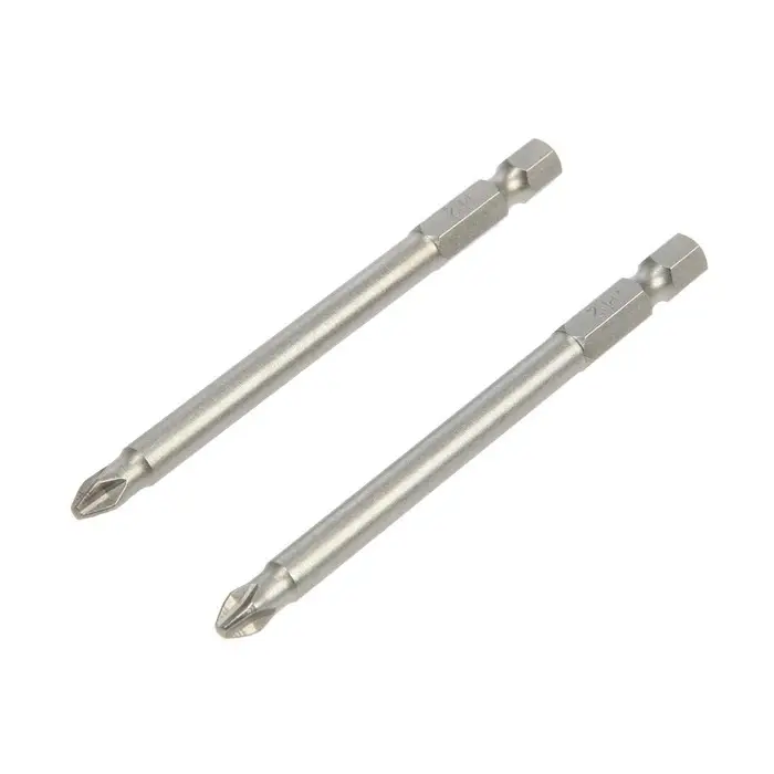 Биты ТУНДРА, намагниченные, сталь CrV, PH2&times;90 мм, 2 шт.