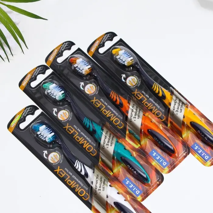 Зубная щётка D.I.E.S. Complex Care, средней жёсткости, микс, 1 шт.