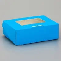 Контейнер на вынос, голубой, 10 х 8 х 3,5 см