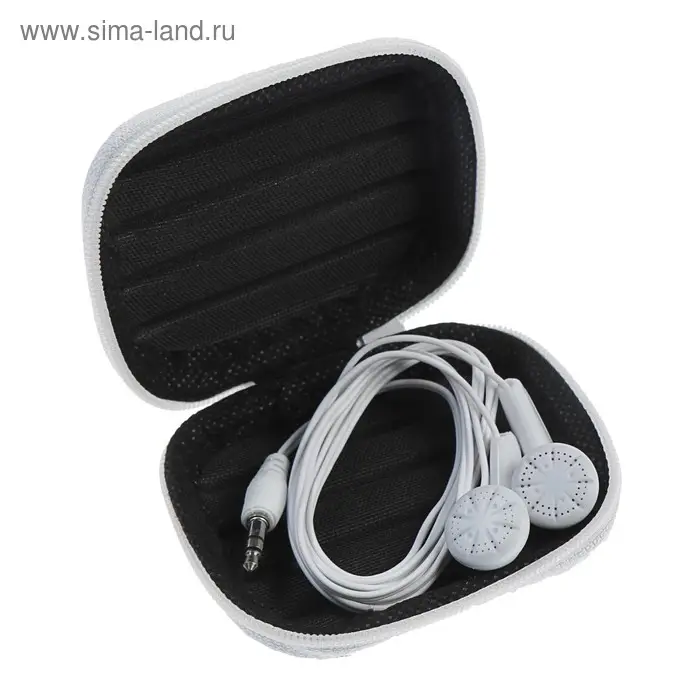 Футляр для наушников Luazon, прямоугольный, 8&times;6&times;3 см, материал верха: ткань, серый