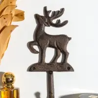 Крючок настенный &laquo;Олень - Серебряное копытце&raquo;, ключница декоративная, чугун, 9.6&times;20.5&times;3.5 см