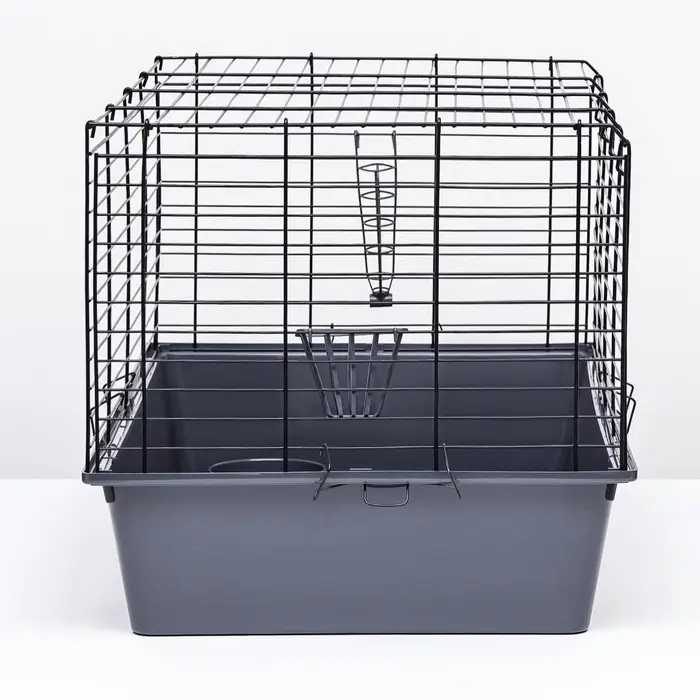 Клетка для кроликов, морских свинок &laquo;Пижон&raquo; №4 складная, 80&times;50&times;47 см, светло-серая