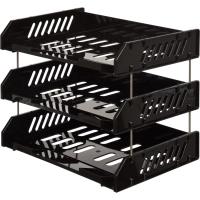 Лоток горизонтальный Стамм СИТИ наб. из 3-х горизонтальных лотков чер