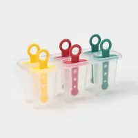 Форма для мороженого Доляна &laquo;Симпл&raquo;, 6 ячеек, 50 мл, пластик, жёлтый, красный, бирюзовый