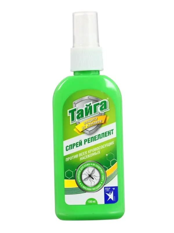 Спрей репеллентный от комаров "Тайга", флакон, 100 мл