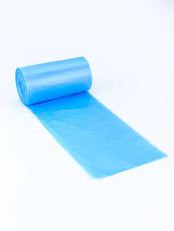 Мешки для мусора в рулоне 60 л, голубые, ПНД, толщина 15 мкм, 50 шт.
