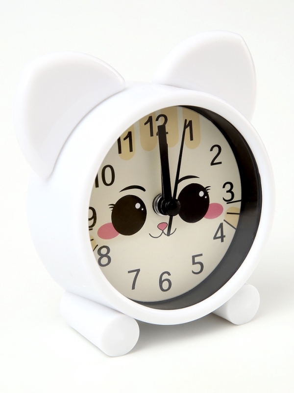 Часы будильник настольные детские «Кошечка», 8×8.7 см Часы будильник настольные детские «Кошечка», 8×8.7 см