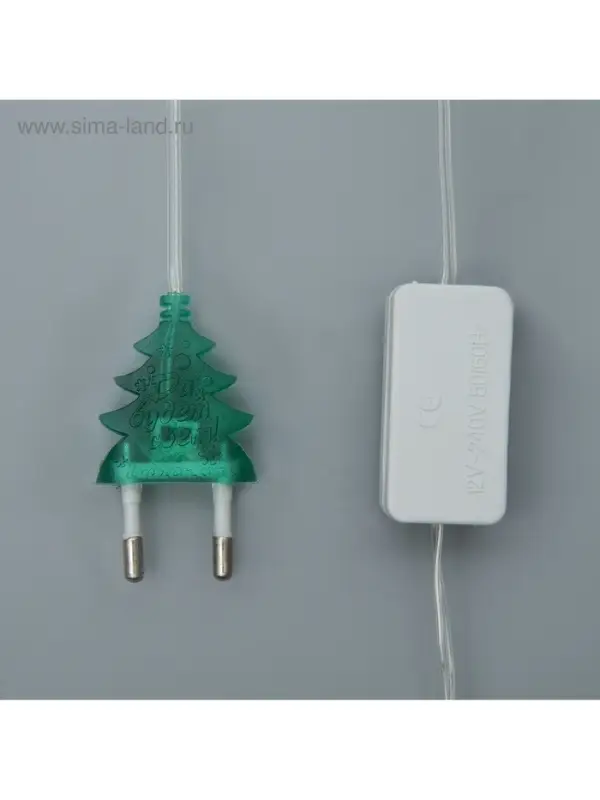 Гирлянда &laquo;Занавес&raquo; 2&times;1.5 м с насадками &laquo;Ёжики&raquo;, IP20, прозрачная нить, 360 LED, свечение мульти (RG/RB), мигание, 220 В