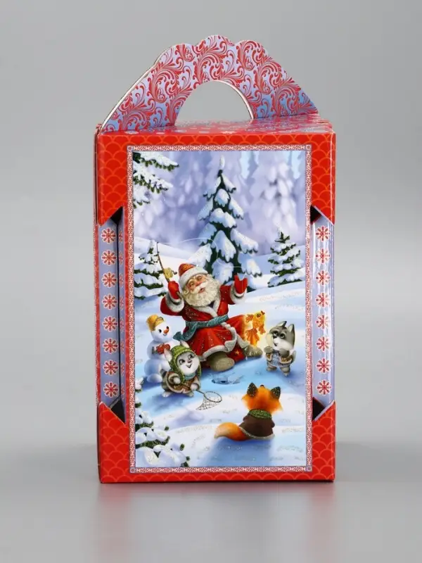 Подарочная новогодняя коробка «Золотая рыбка» 15.8×15.8×23.5 см Подарочная новогодняя коробка «Золотая рыбка» 15.8×15.8×23.5 см