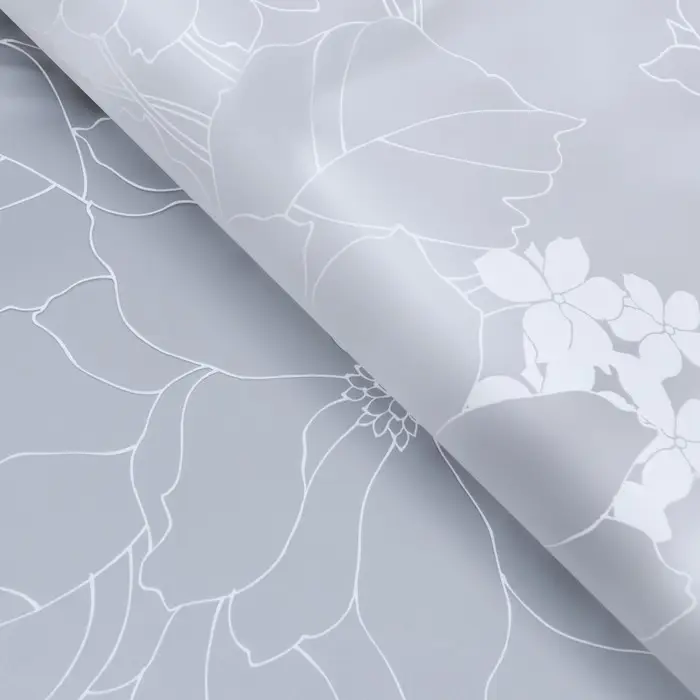 Пленка для цветов матовая, «Цветы с каймой», 58×58 см, белый