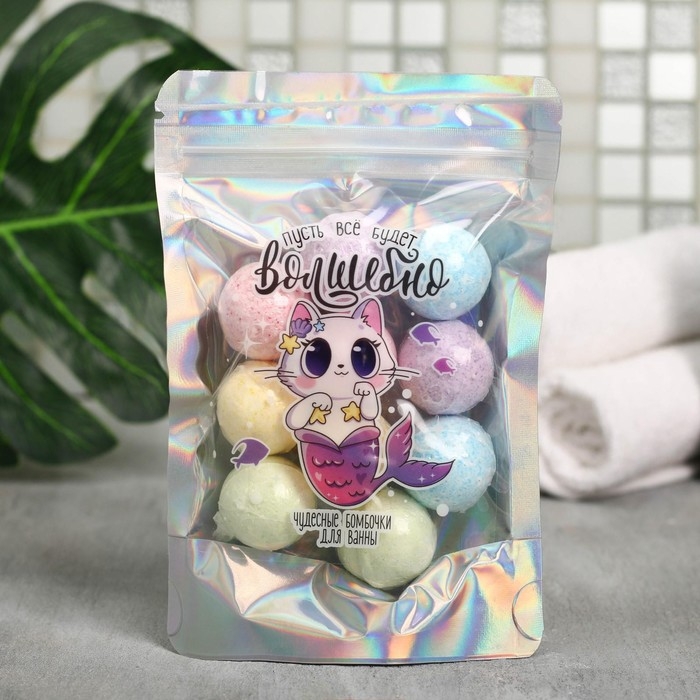 Подарочный набор косметики «Пусть всё будет волшебно», бомбочки для ванны, 10 х 10 г, BEAUTY FOX Подарочный набор косметики «Пусть всё будет волшебно», бомбочки для ванны, 10 х 10 г, BEAUTY FOX