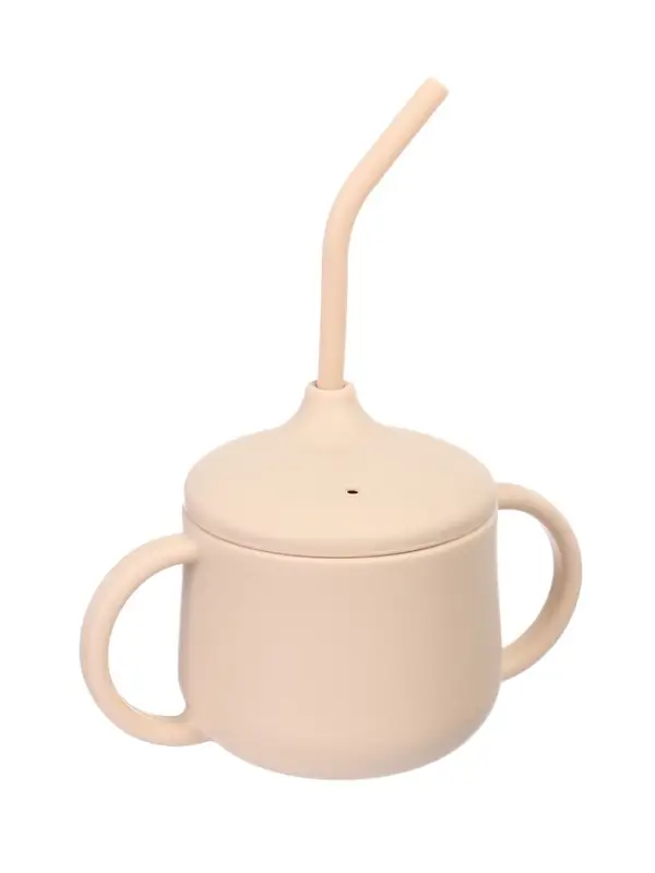 Посуда детская силиконовая, 7 предметов, бежевый Крошка Я