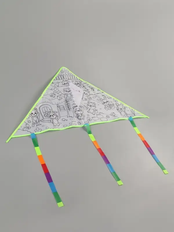 Воздушный змей - раскраска Funny toys &laquo;Зверятки&raquo;, 80 см, 6 фломастеров