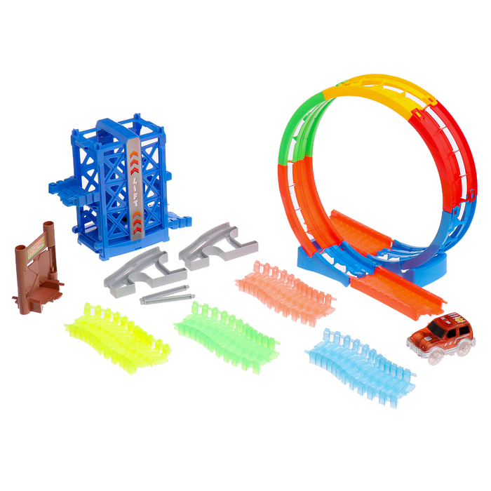 Автотрек «Магический Трек», гибкий, светится в темноте, 133 детали, лифт, мёртвая петля Автотрек «Магический Трек», гибкий, светится в темноте, 133 детали, лифт, мёртвая петля