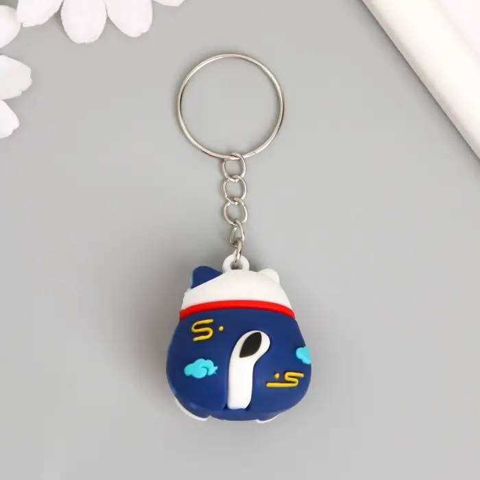 Брелок резина Брелок резина "Котик удачи" МИКС 4х3,3 см