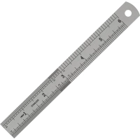 Линейка металлическая 15 см Attache