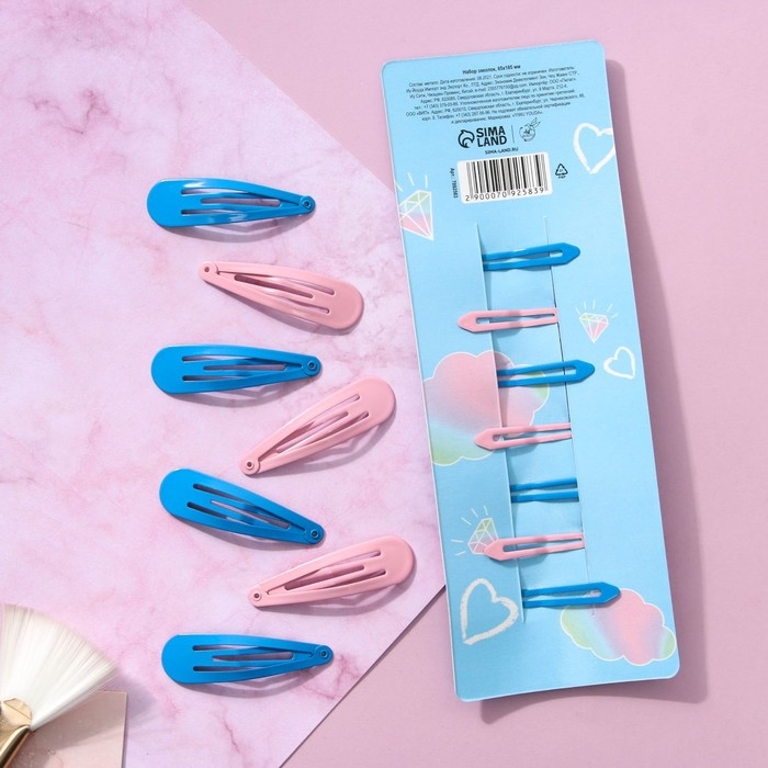 Заколки для волос «Бьюти», 7 шт, 5 х 1 х 0,1см Заколки для волос «Бьюти», 7 шт, 5 х 1 х 0,1см