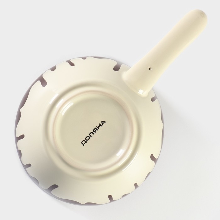 Набор керамический для фондю Доляна «Шоколадница», 2 шпажки, цвет коричневый Набор керамический для фондю Доляна «Шоколадница», 2 шпажки, цвет коричневый