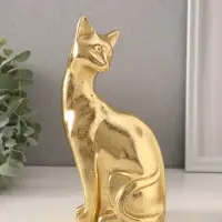 Фигурка полистоун &laquo;Золотая кошка&raquo;, 11.5&times;7.5&times;20.5 см