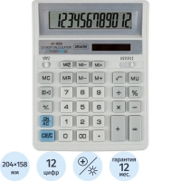 Калькулятор настольный ПОЛН/Р Attache AF-888,12р,дв.пит,204x158мм, белый