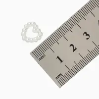 Бусина из пластика &laquo;Сердце&raquo;, 12&times;12 мм, набор 50 шт., белая