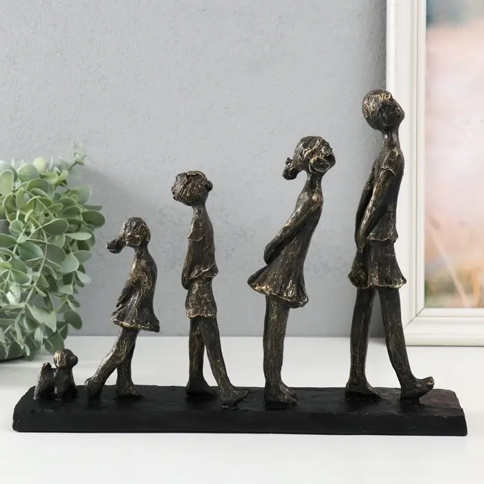 Фигурка полистоун &laquo;Весёлая компания&raquo; под металл, 30.4&times;6&times;22.6 см