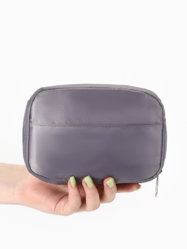 Косметичка дор Одноцвет, 16*6*10,5, отд на молнии, подкладка, н/карман, серый