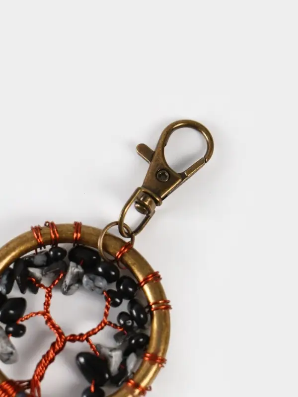 Брелок ловец снов Брелок ловец снов "Великое древо" 19 см, цв. серый