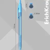 Ручка шариковая автоматическая ErichKrause R=301 Spring Matic, узел 0.7 мм, синяя, МИКС
