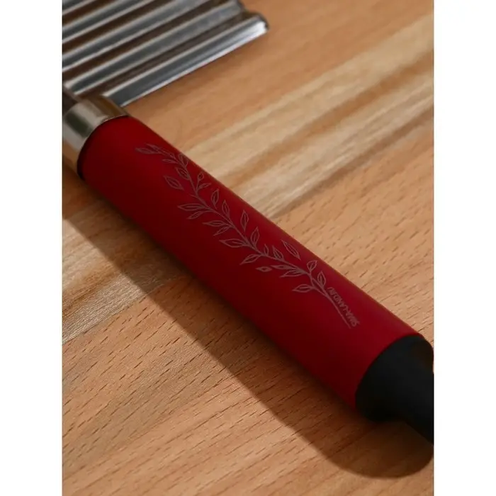 Нож для фигурной нарезки  Нож для фигурной нарезки "Розмарин" 21,8*5,8 см, цвет бордовый