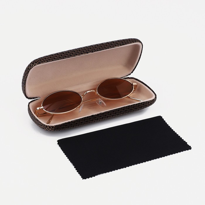 Футляр для очков на хлопушке, длина 15,5 см, цвет чёрный/золотой Футляр для очков на хлопушке, длина 15,5 см, цвет чёрный/золотой