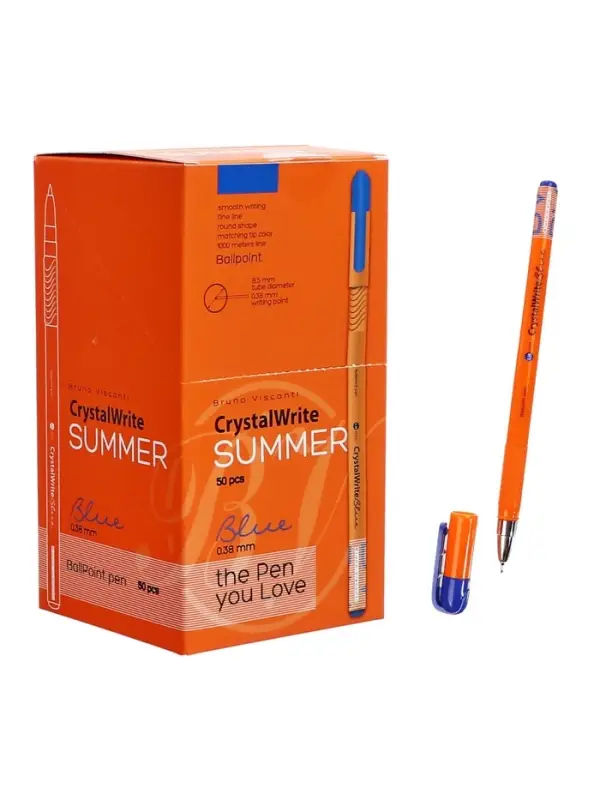 Ручка шариковая BrunoVisconti CrystalWrite. Summer, 0.38мм, стерж/син Ручка шариковая BrunoVisconti CrystalWrite. Summer, 0.38мм, стерж/син