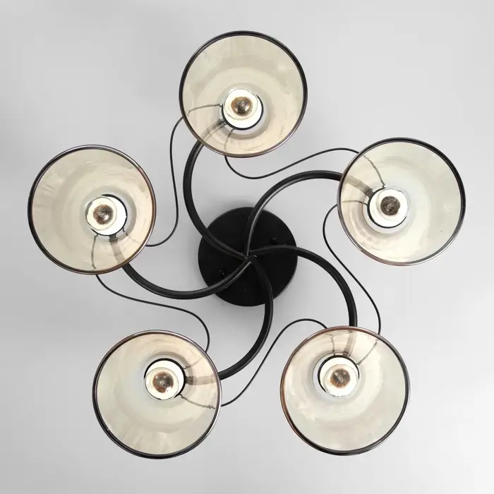 Светильник потолочный BayerLux &laquo;Эдотт&raquo;, люстра 5хЕ27, 40 Вт, чёрный, 53&times;53&times;25 см