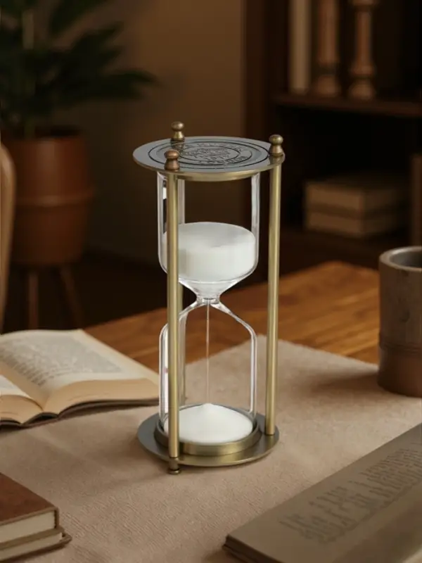 Песочные часы, на 30 минут, 7&times;16 см, металлические, медные