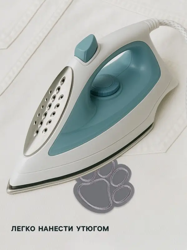 Светоотражающая термонаклейка &laquo;Лапка&raquo;, 6&times;5.5 см, цвет серый, цена за 1 штуку