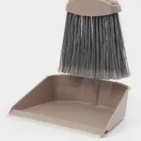 Щётка с совком для уборки &laquo;Ленивка&raquo;, 19.5&times;25&times;90 см, капучино