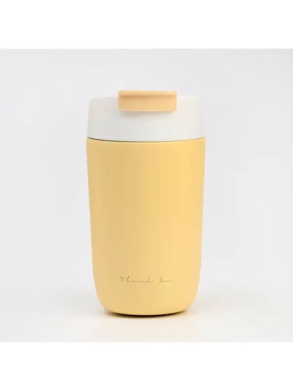 Термокружка, 500 мл, School Thank you, сохраняет тепло 6 ч, жёлтая