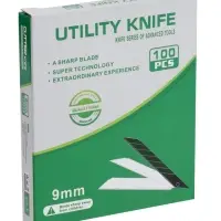 Лезвия для ножей ТУНДРА, сегментированные, 9 мм, 10 контейнеров по 10 лезвий, 100 шт.