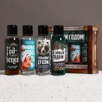 Гель для душа &laquo;Надёжному мужчине&raquo;, набор 4&times;100 мл, Чистое счастье