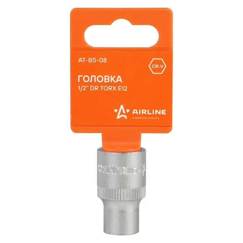 Головка торцевая 1/2"DR TORX E12 L-38мм пласт.подвес