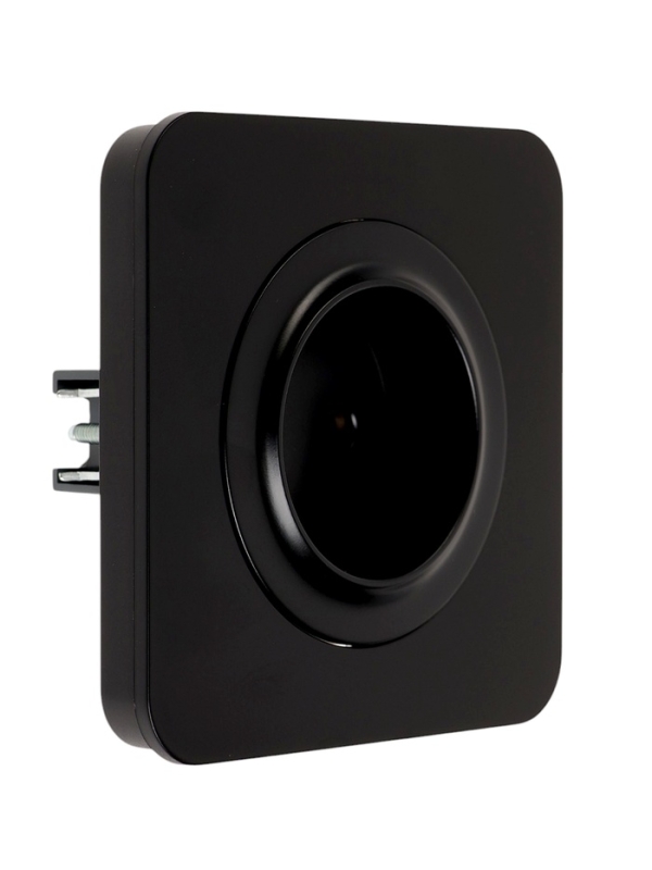 Розетка одноместная, серия  Розетка одноместная, серия "Circular", 10 А, скрытая, без з/к, черная
