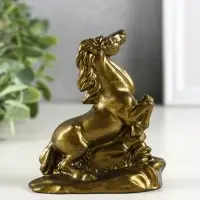 Фигура гипс "Конь на дыбах", высота 10 см, латунь