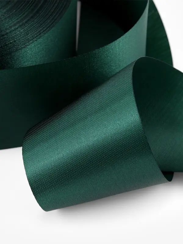 Лента атласная, 50 мм, 100&plusmn;5 м, тёмно-зелёная