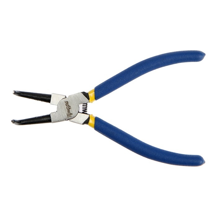 Съемник внутренних стопорных колец ТУНДРА, изогнутые губки на сжим, 170 мм Съемник внутренних стопорных колец ТУНДРА, изогнутые губки на сжим, 170 мм